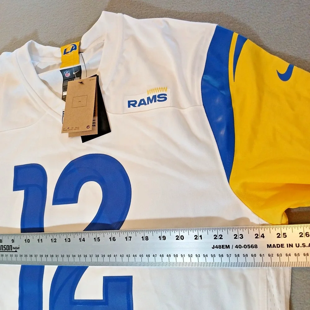 Los Angeles Rams Jersey Mens White XL NFL Football Puka Nacua 17 On Field Nike